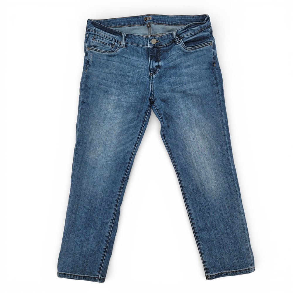 Kut Ankle Straight Leg Jeans Size 14‎ Casual Core Minimal Vintage Wash